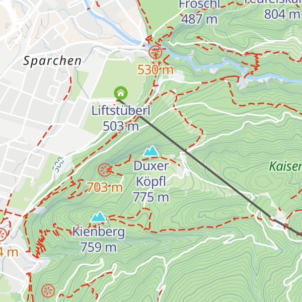 Map of Duxer Köpfl