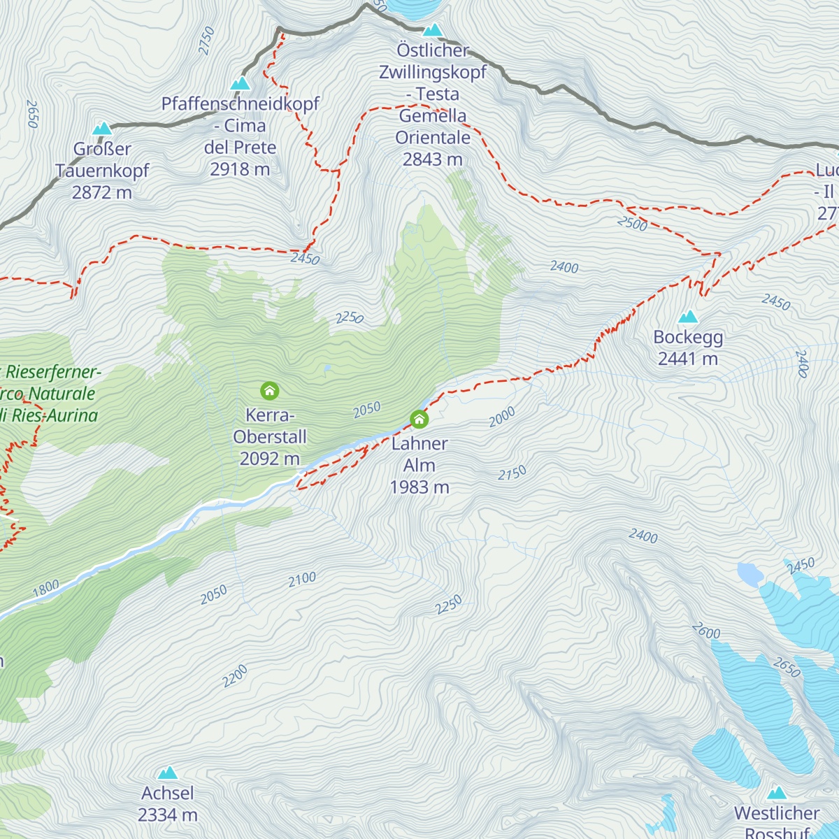 Lahner Alm map