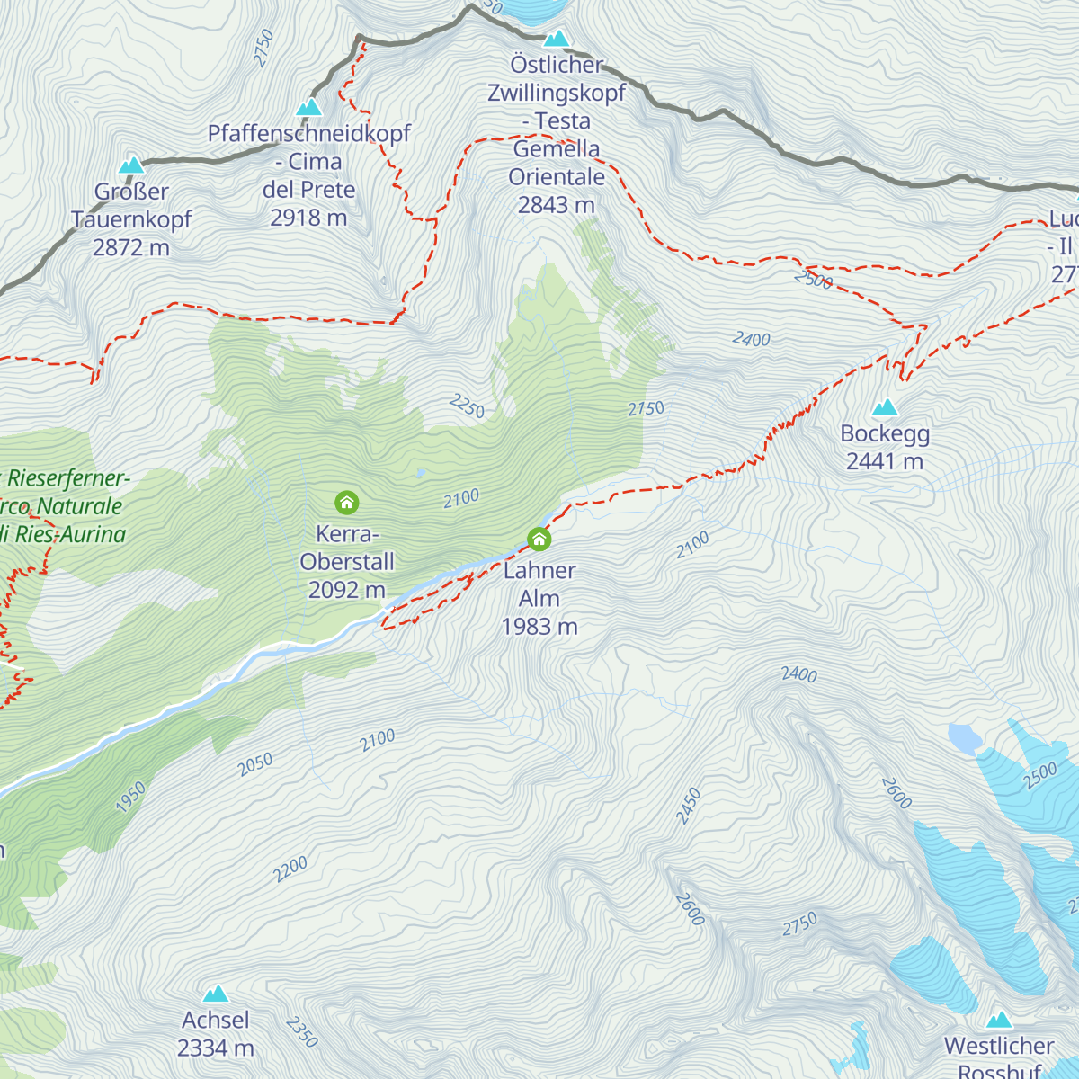 Lahner Alm map