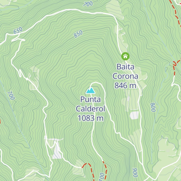 Map of Punta Calderol