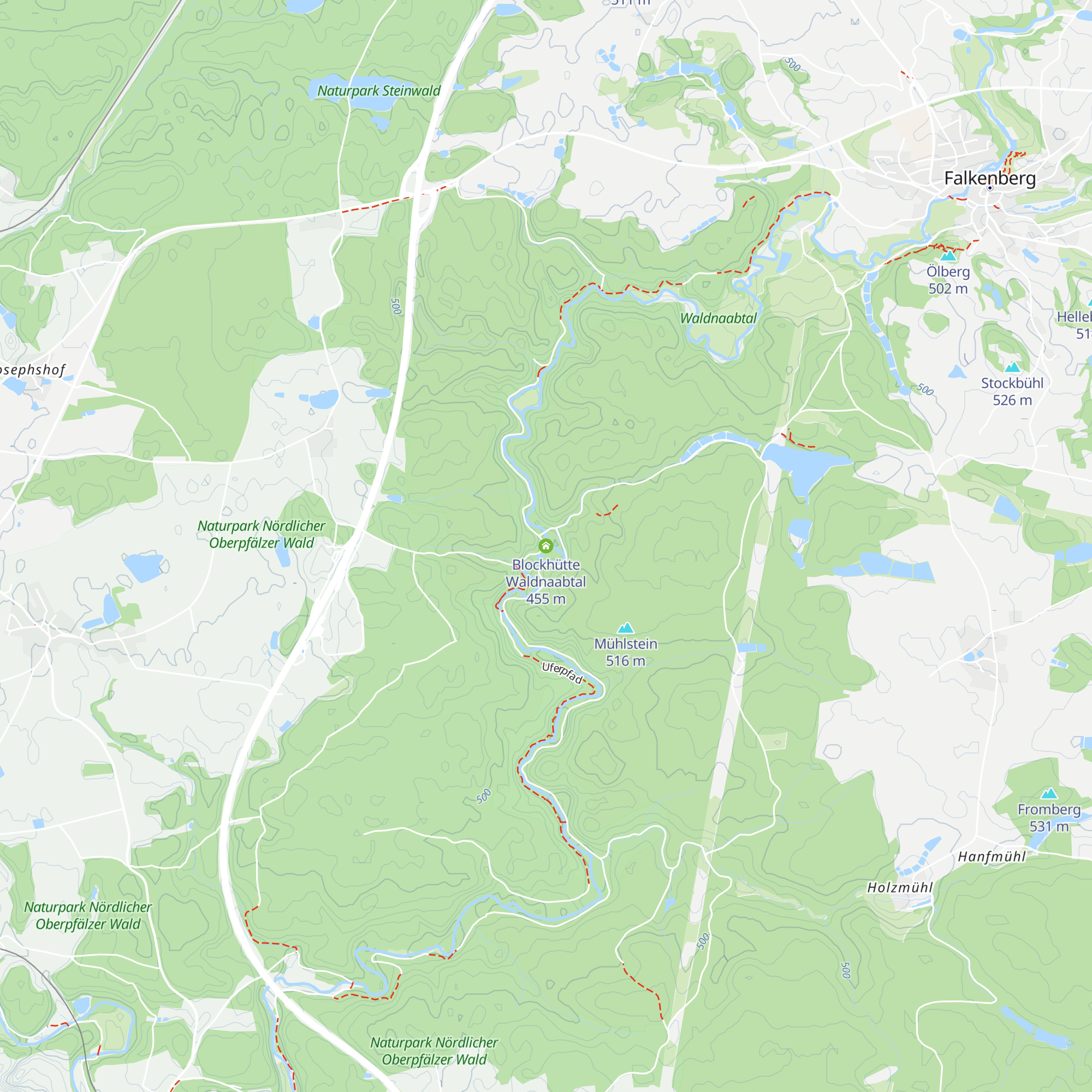 Blockhütte Waldnaabtal map