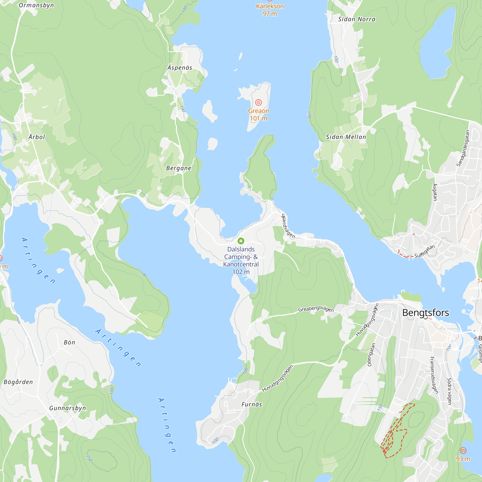 Dalslands Camping- & Kanotcentral map