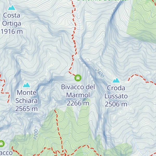 Map of Bivacco del Marmol