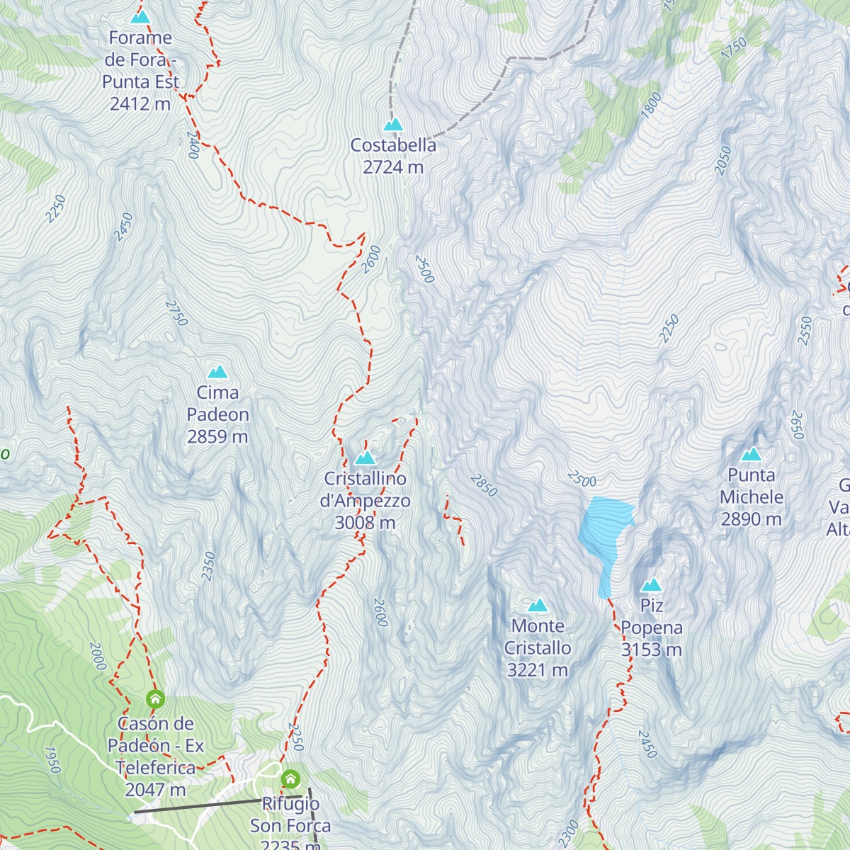 Capanna Guido Lorenzi map