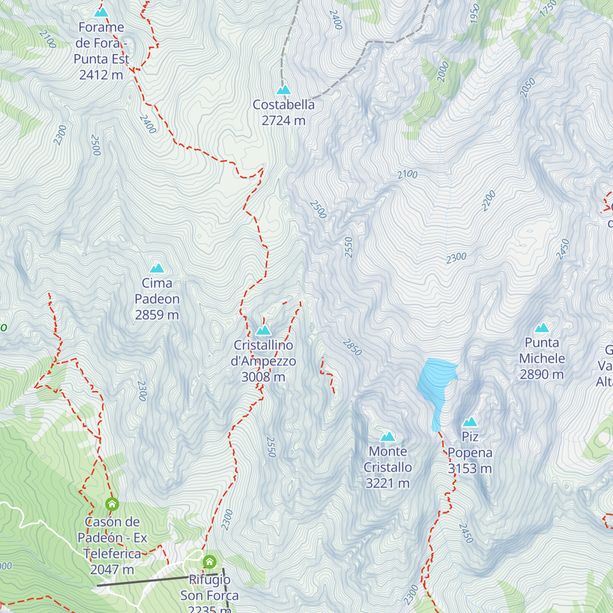 Capanna Guido Lorenzi map