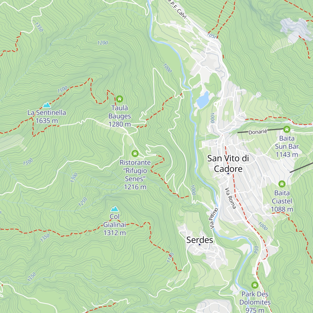Rifugio Larin map