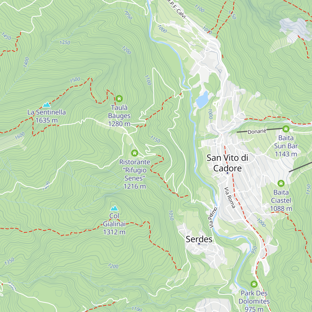 Rifugio Larin map