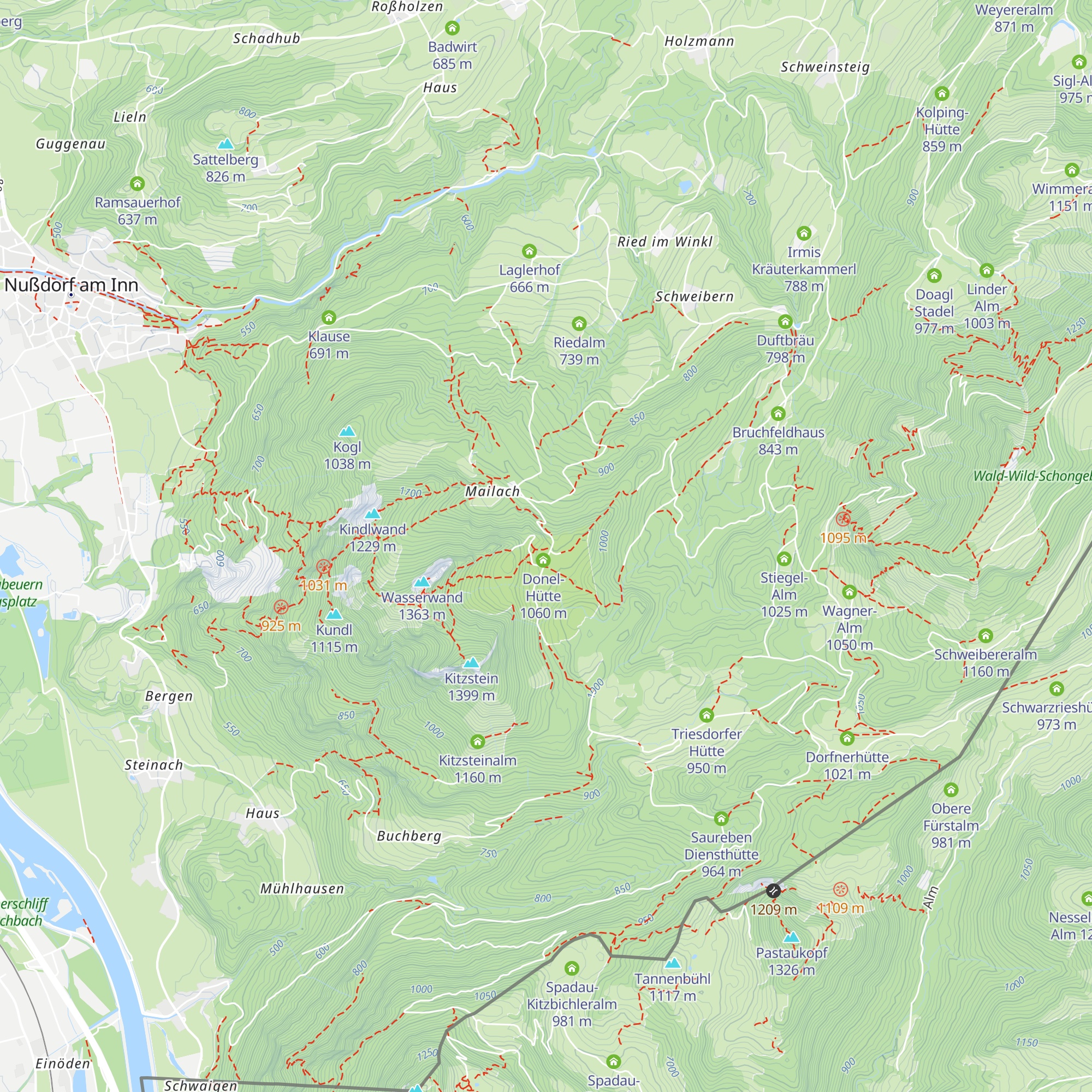 Deindlhütte map