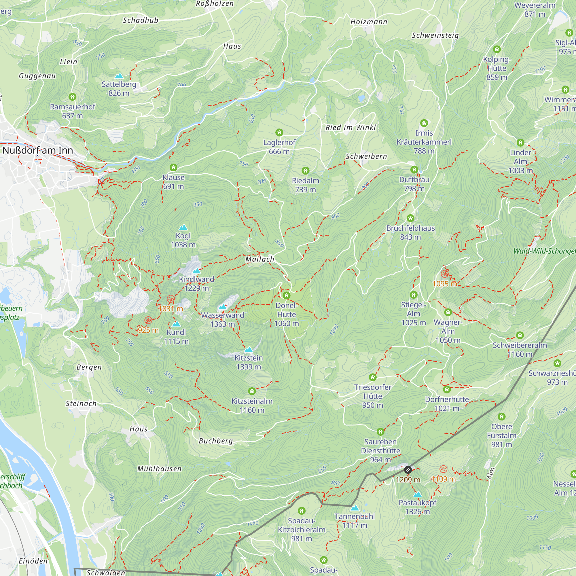 Deindlhütte map