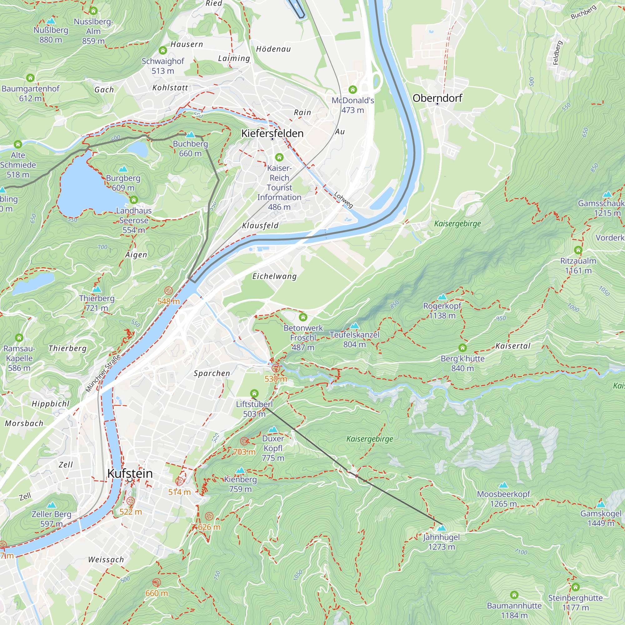 Kaiser Nordwand map