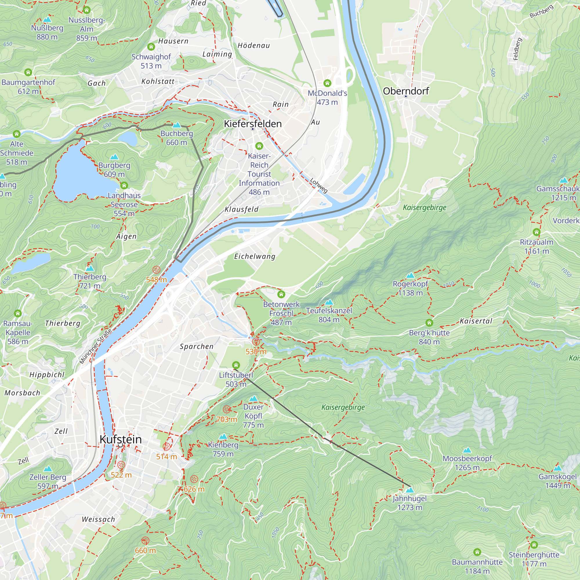 Kaiser Nordwand map