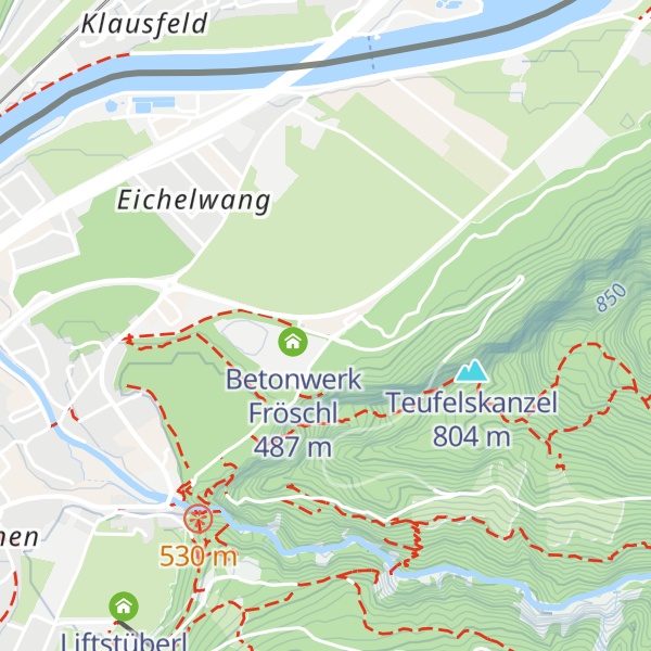 Map of Kaiser Nordwand
