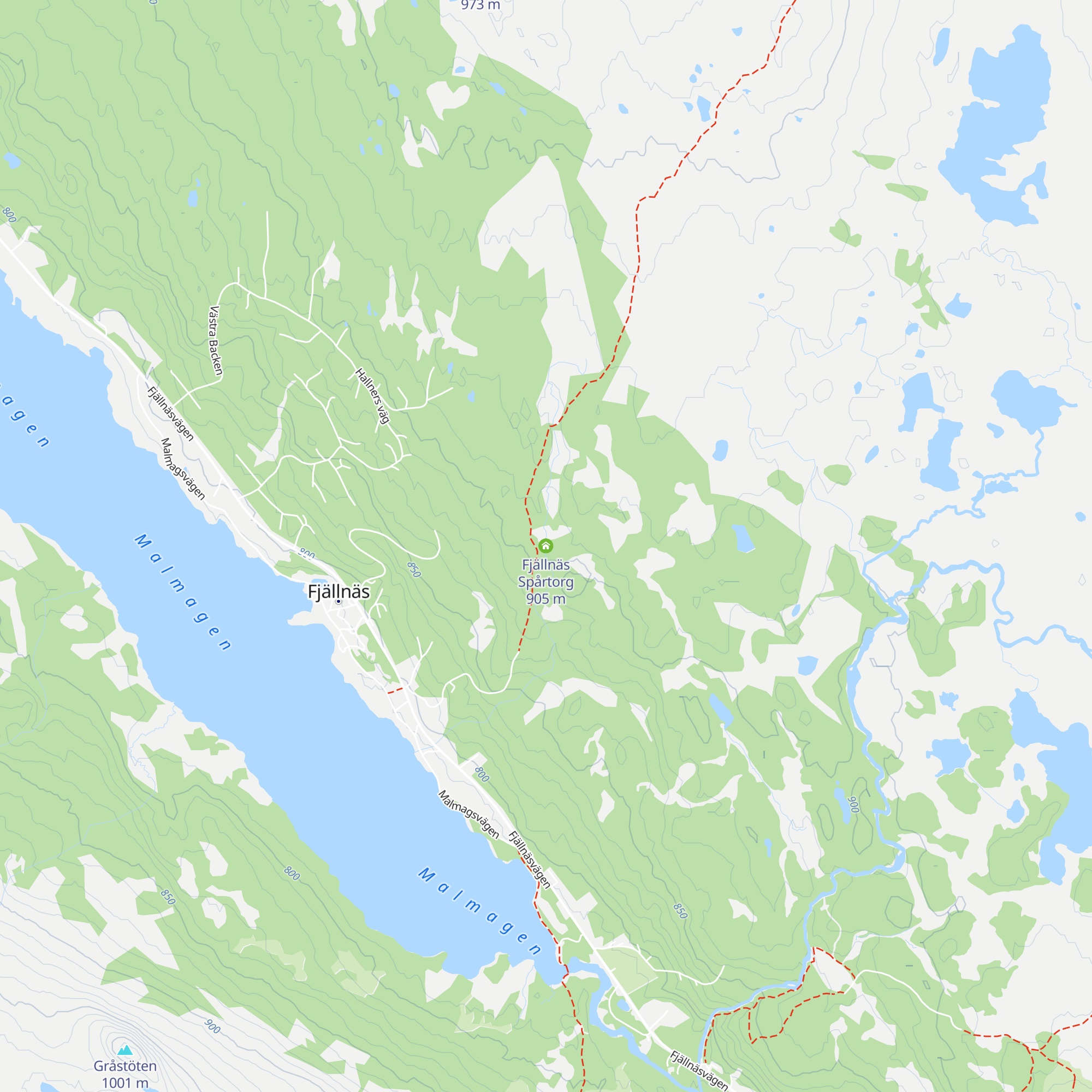 Fjällnäs Spårtorg map