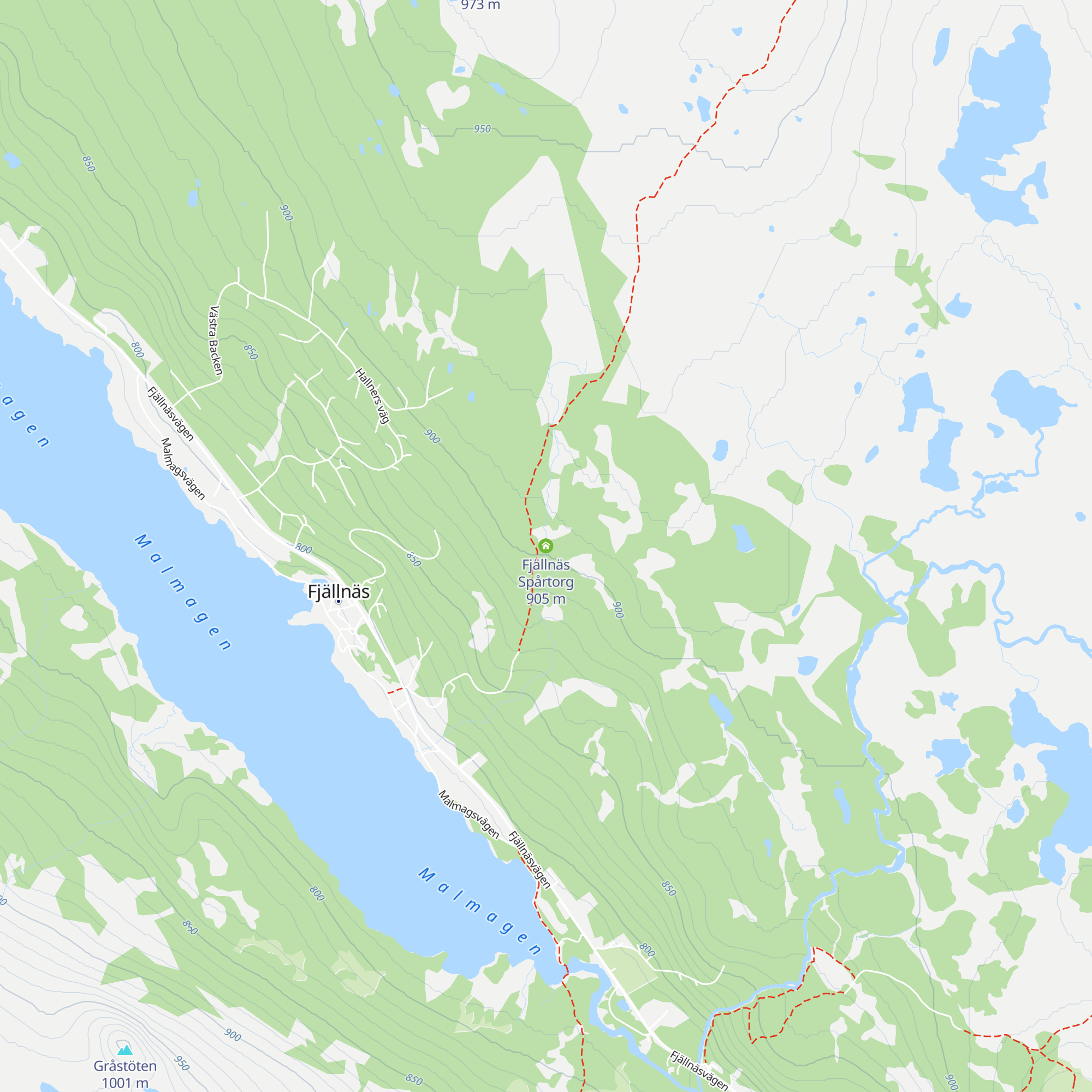 Fjällnäs Spårtorg map