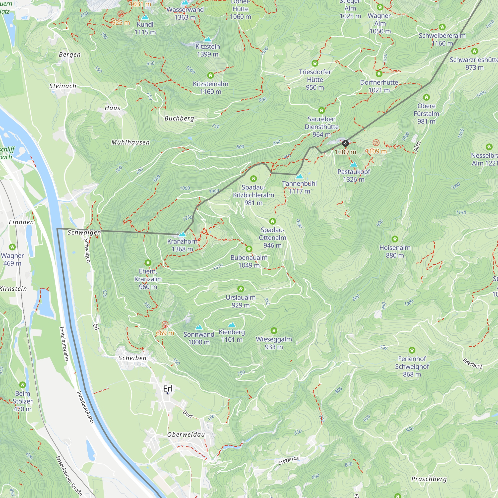 Bubenaualm map