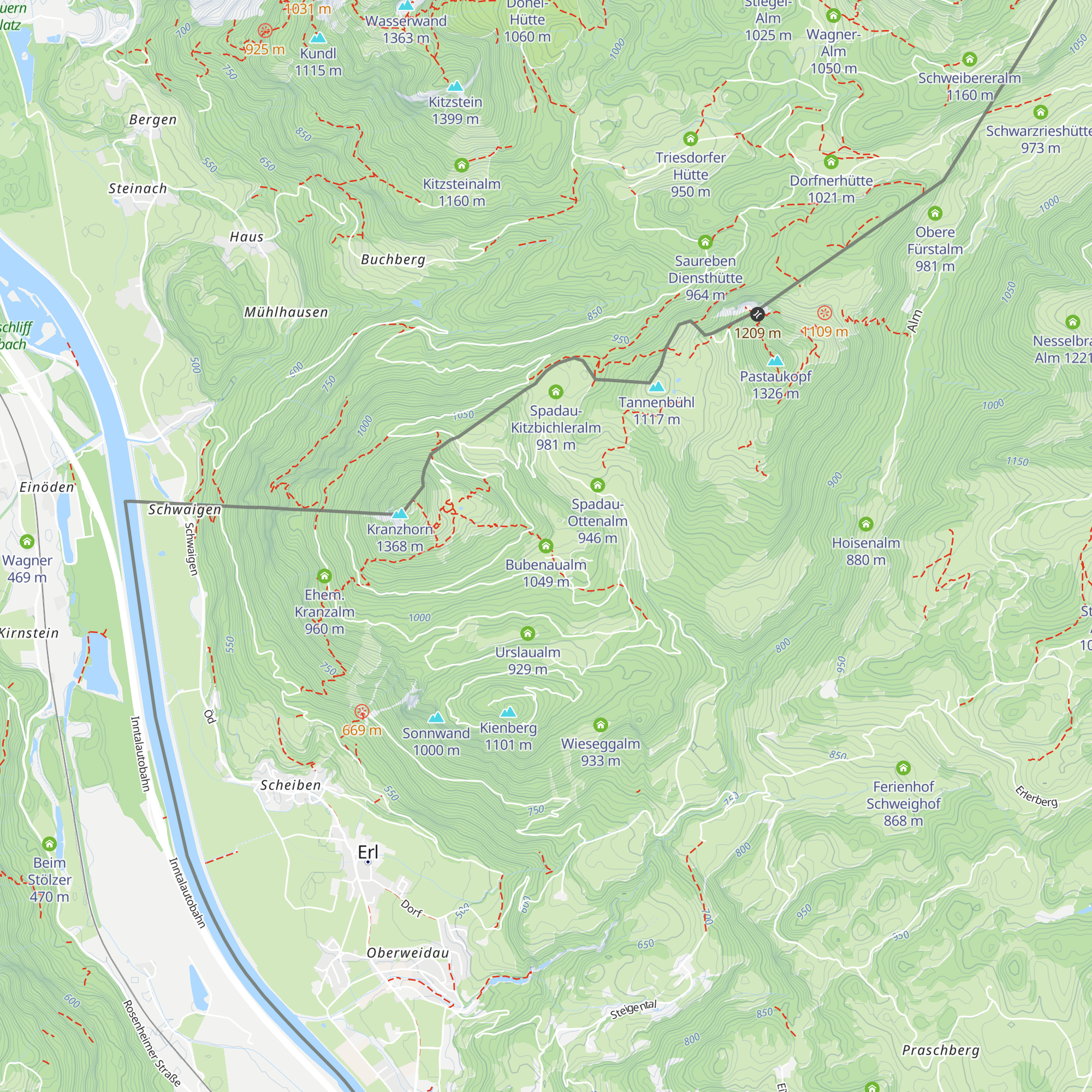 Bubenaualm map