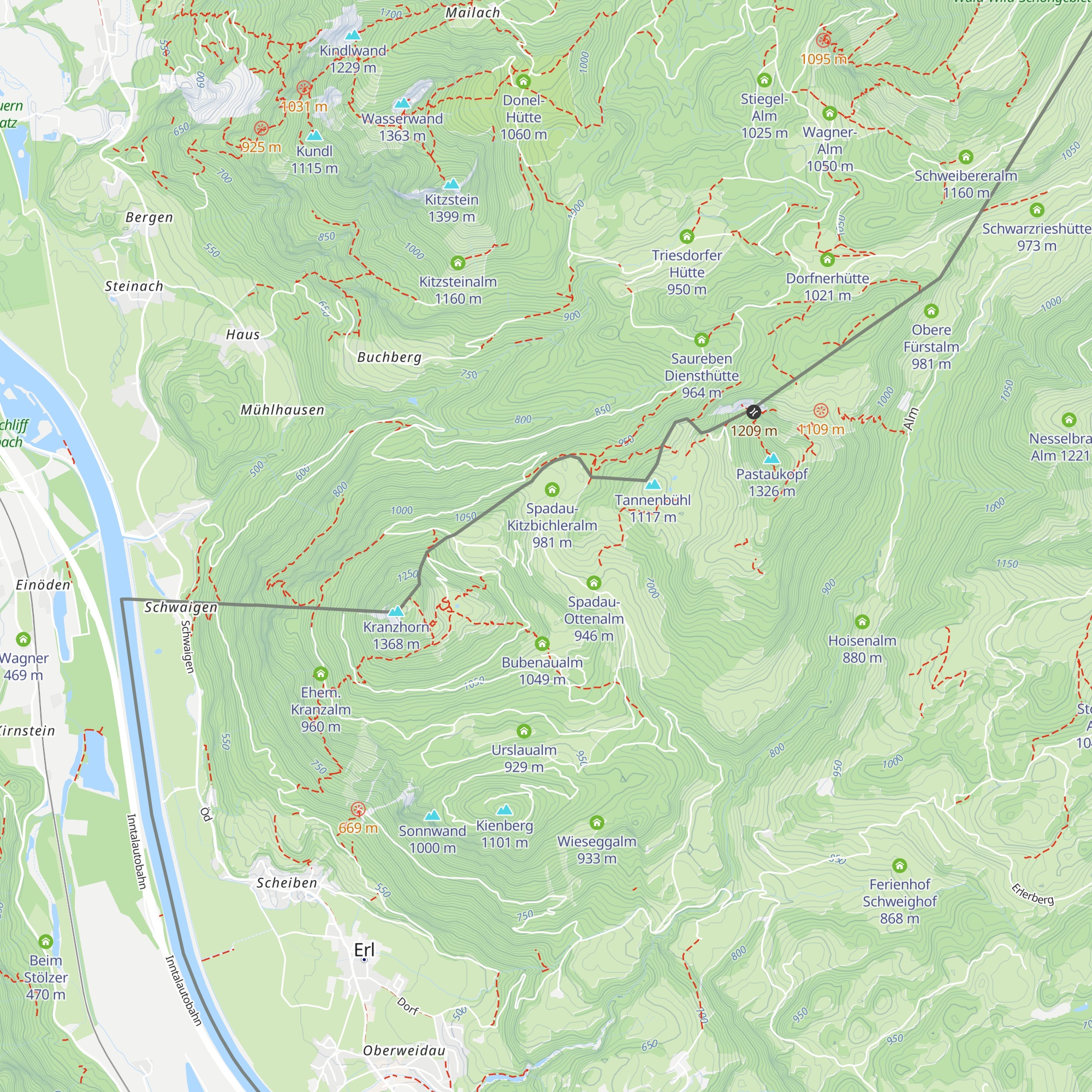 Spadau-Polzalm map