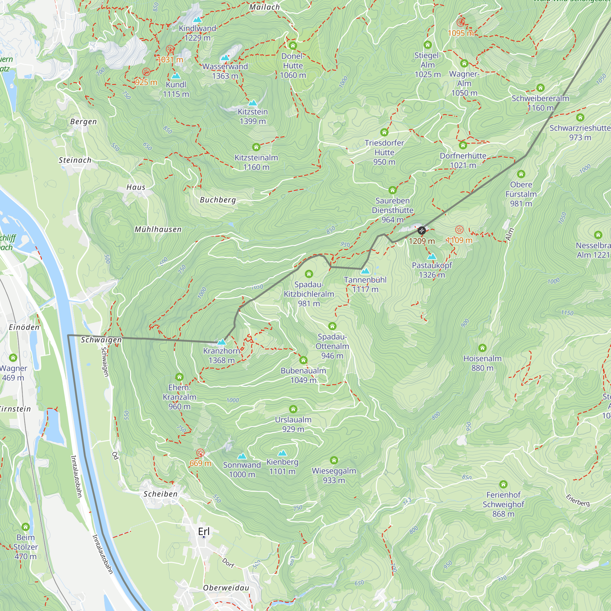 Spadau-Polzalm map