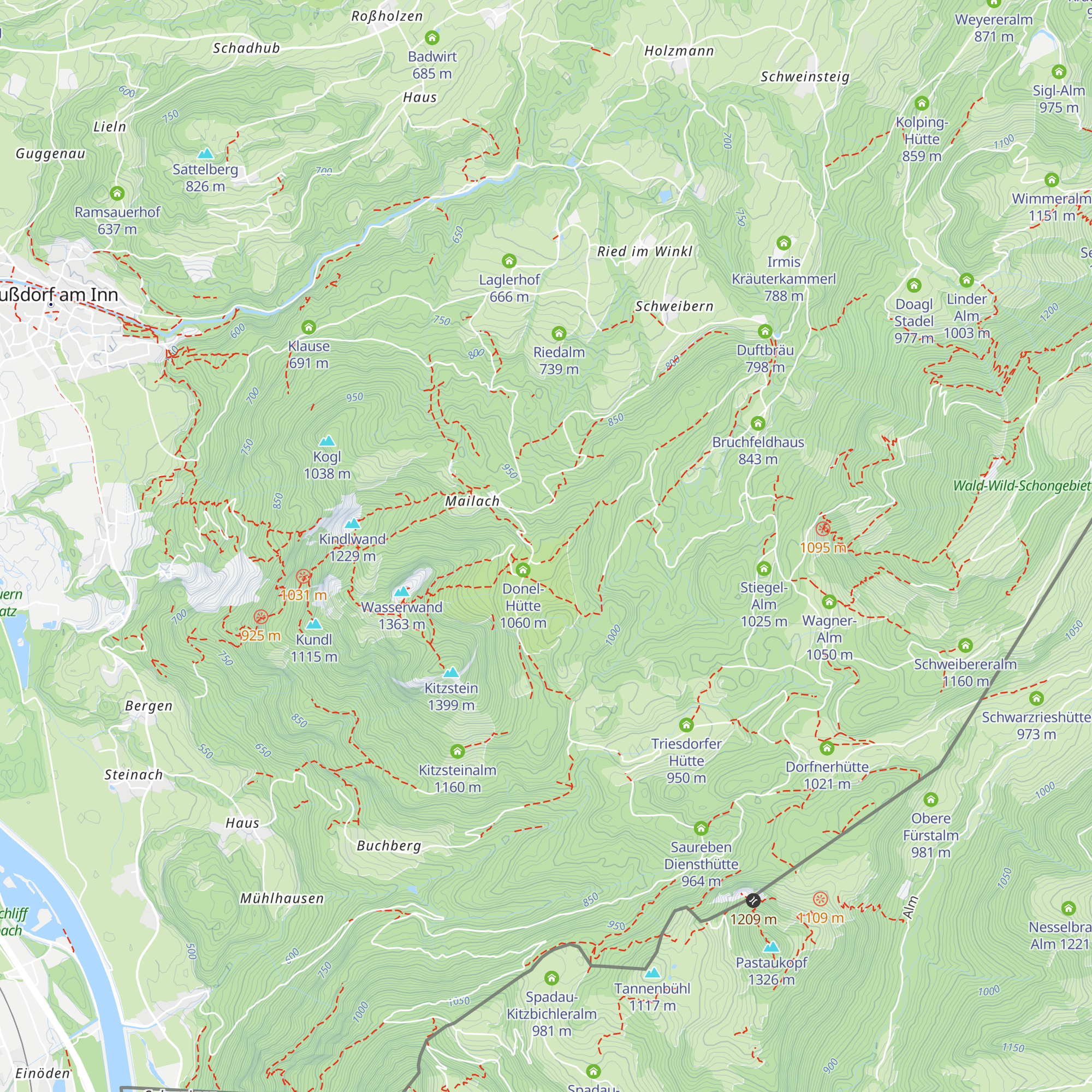 Bleier-Hütte map