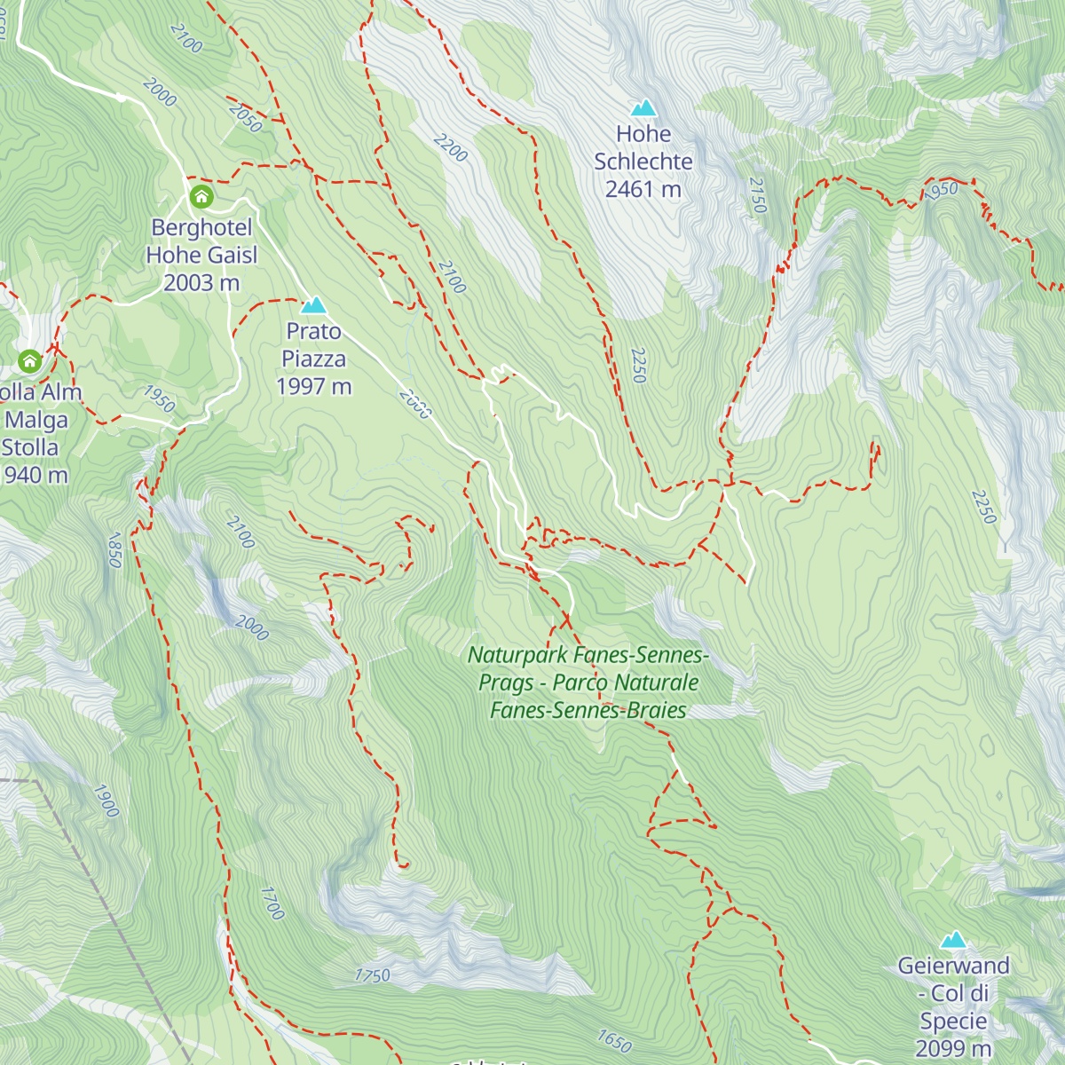 Dürrensteinhütte - Rifugio di Vallandro map
