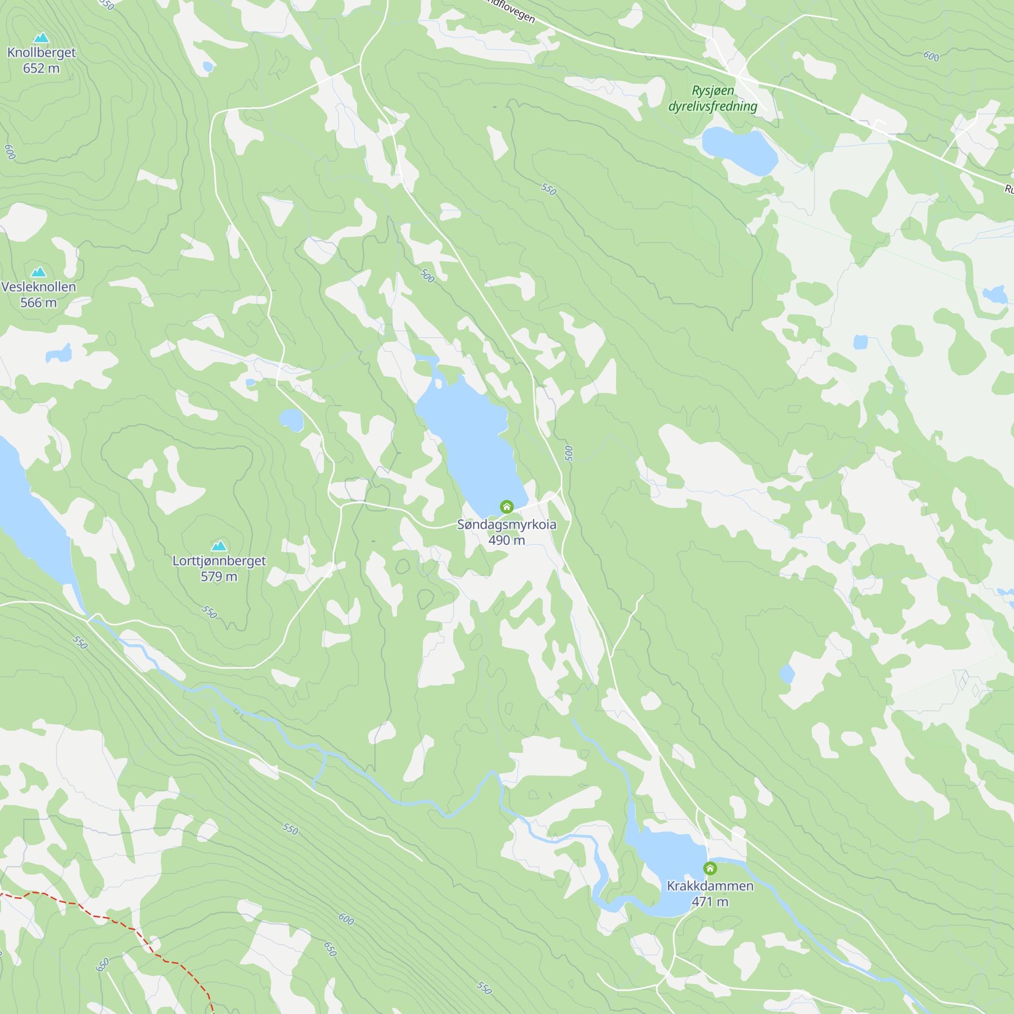 Søndagsmyrkoia map