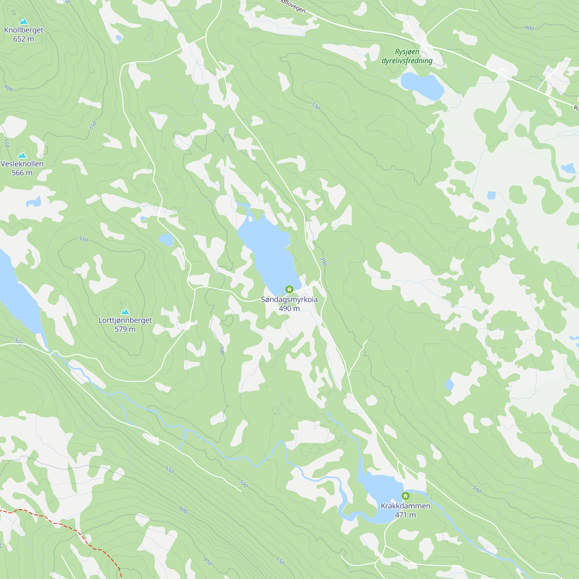 Søndagsmyrkoia map