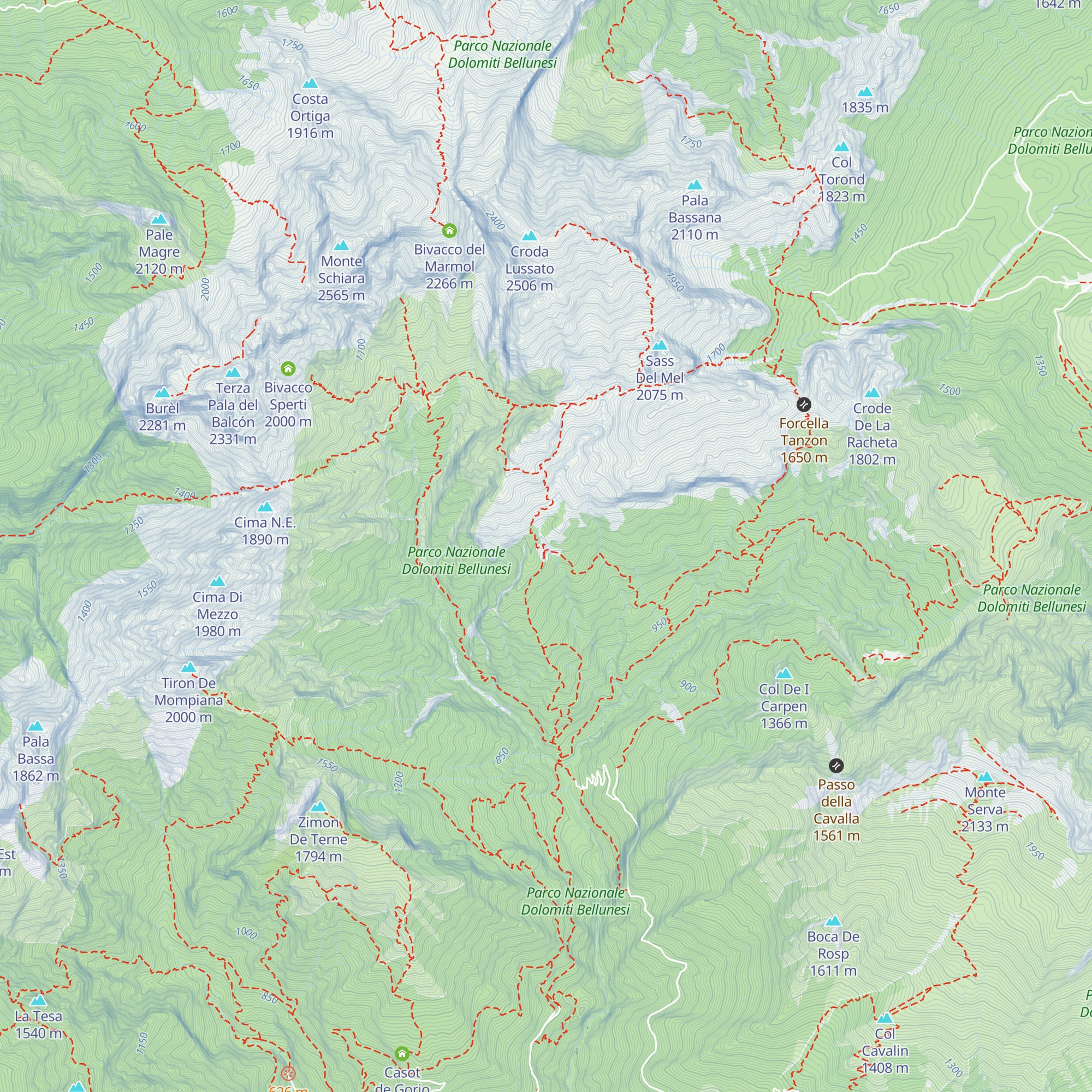 Bivacco Medassa map