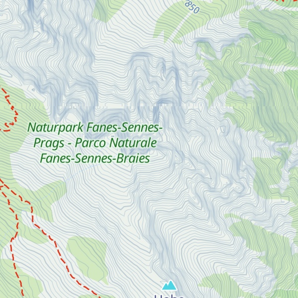 Map of Zweite Pyramide am Helltaler Schlechten - Piramide Seconda di Valchiara
