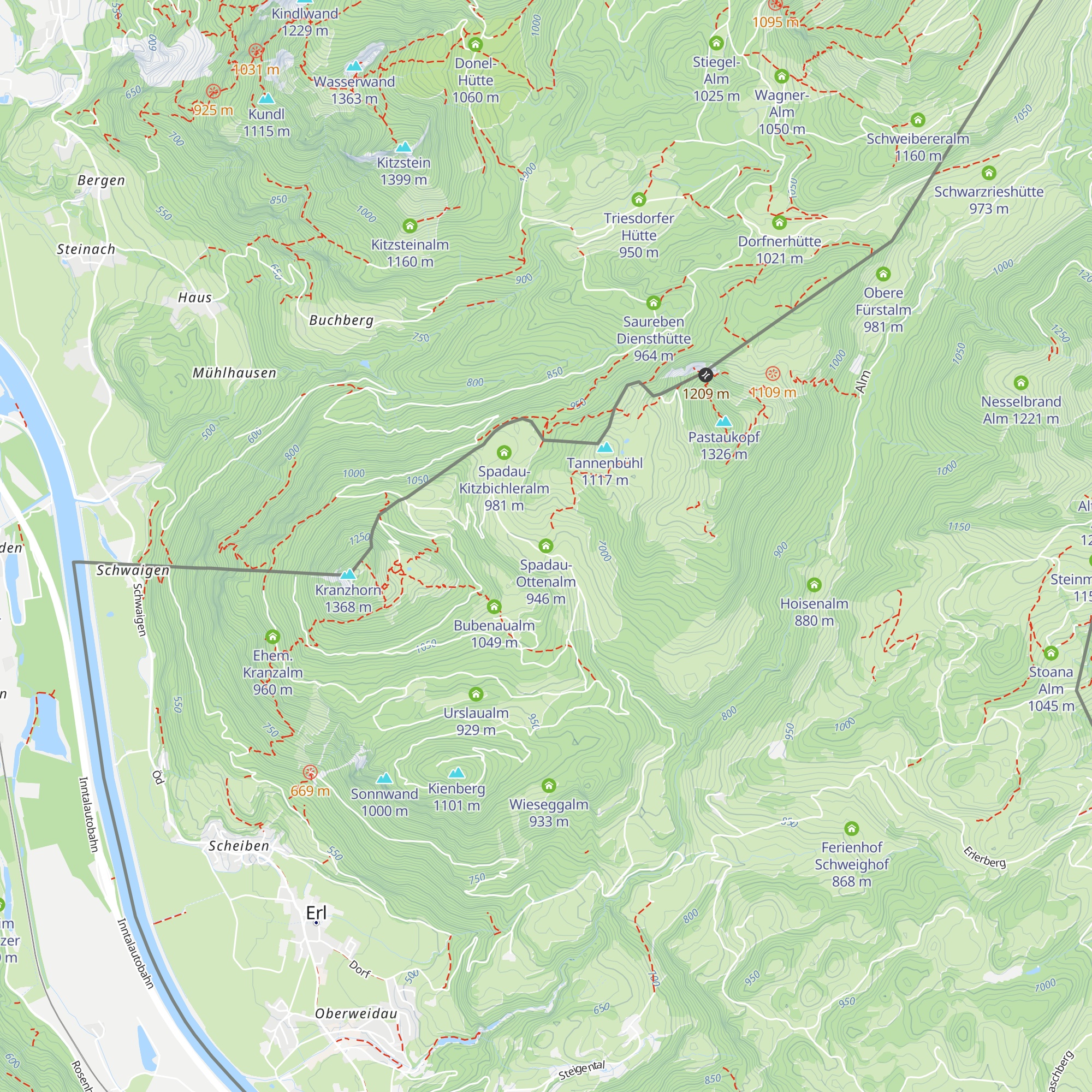 Spadau-Ottenalm map