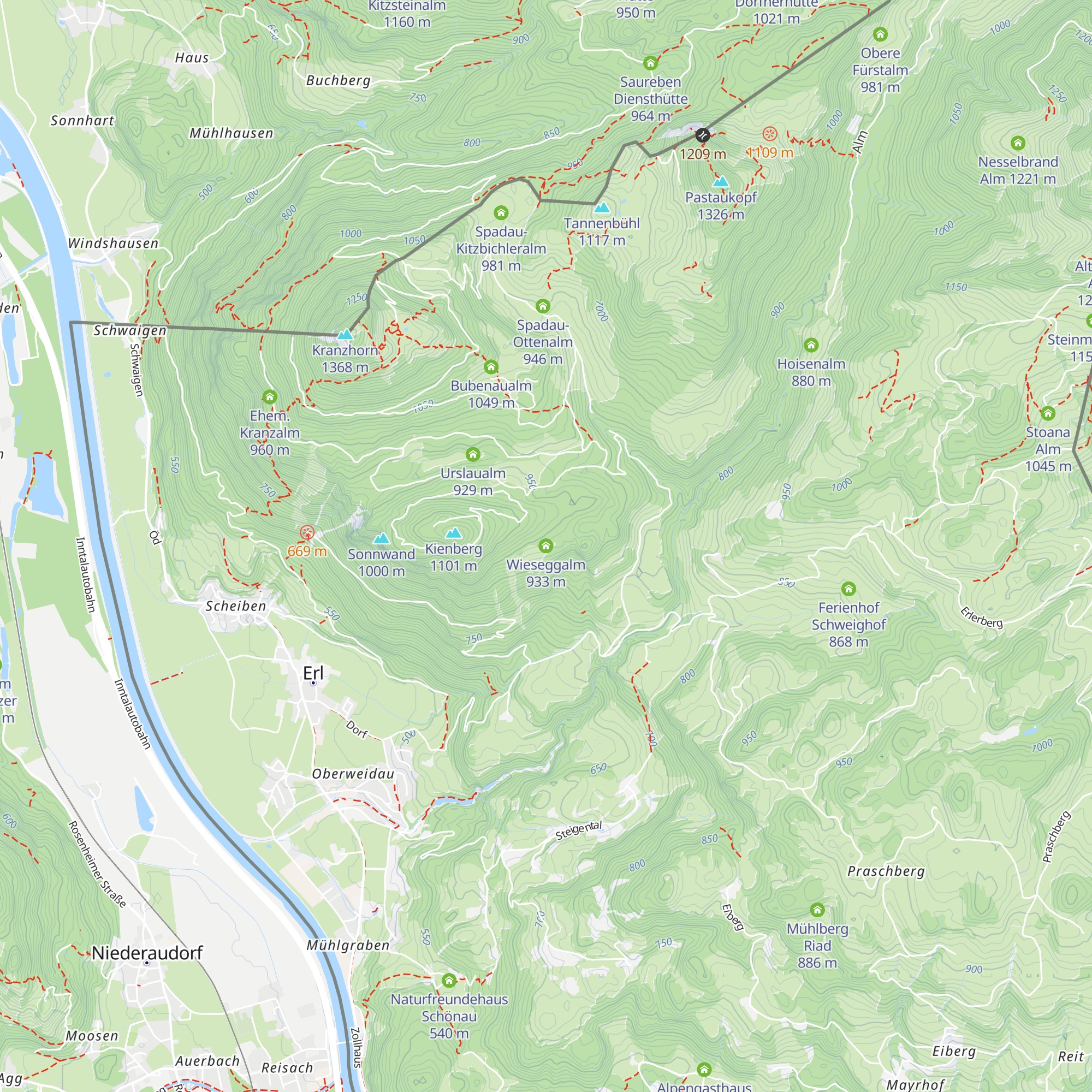 Wieseggalm map