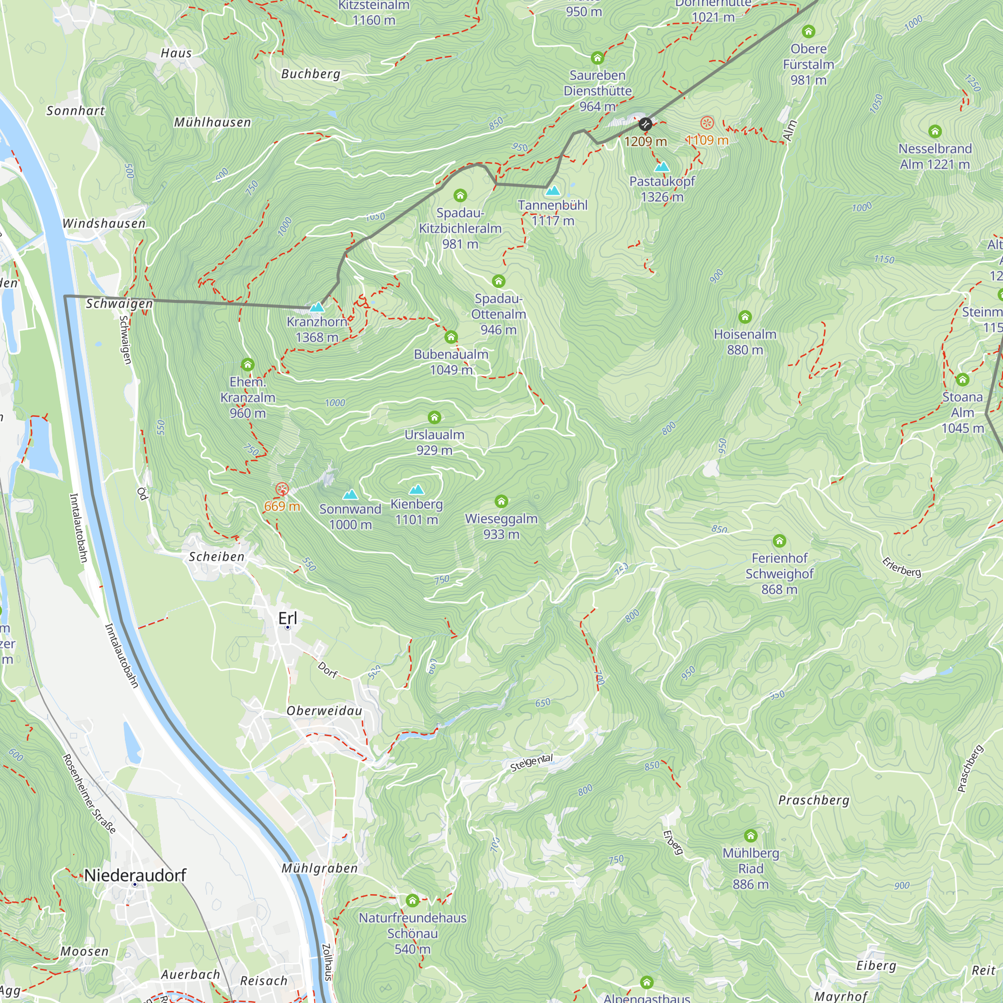 Wieseggalm map