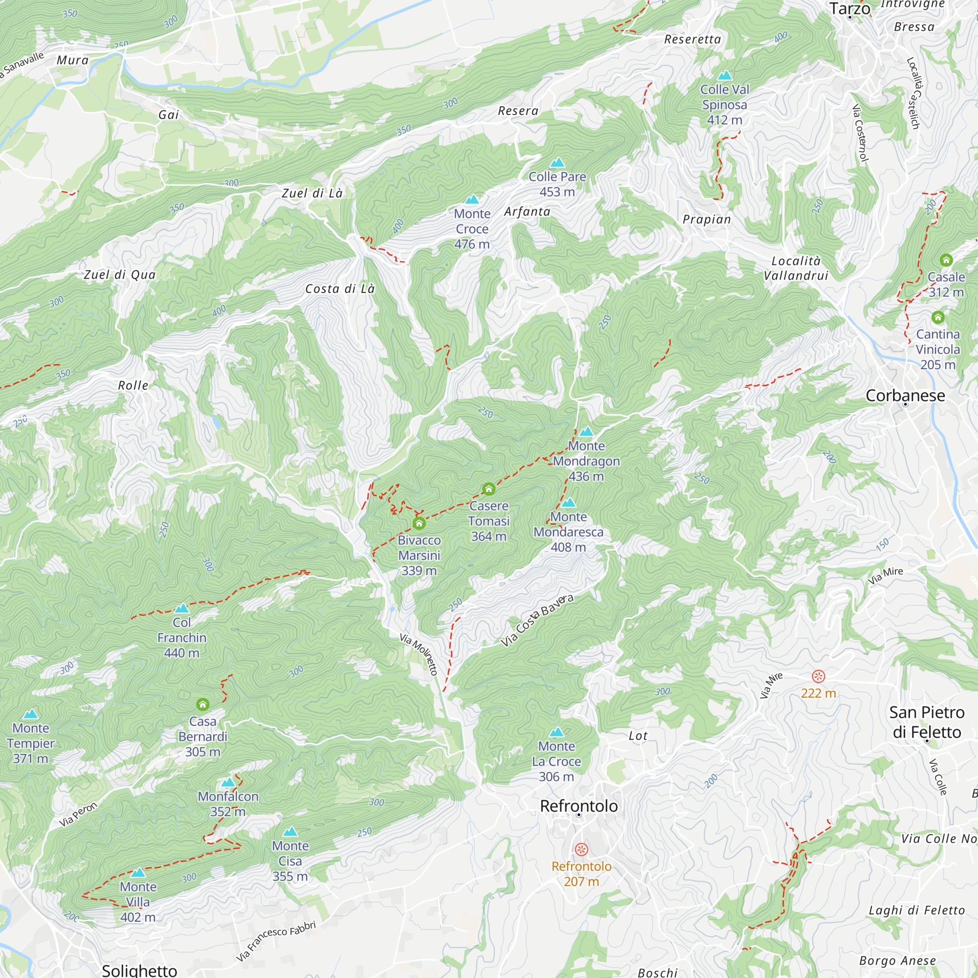 Casere Tomasi map