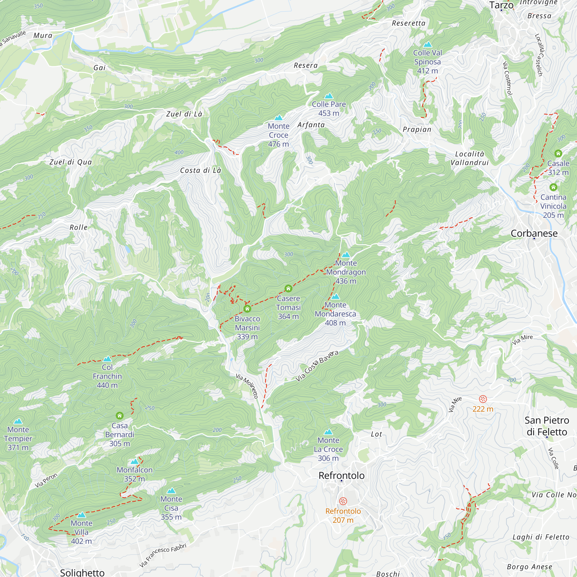 Casere Tomasi map