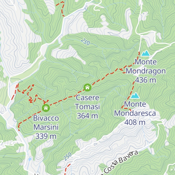 Map of Casere Tomasi
