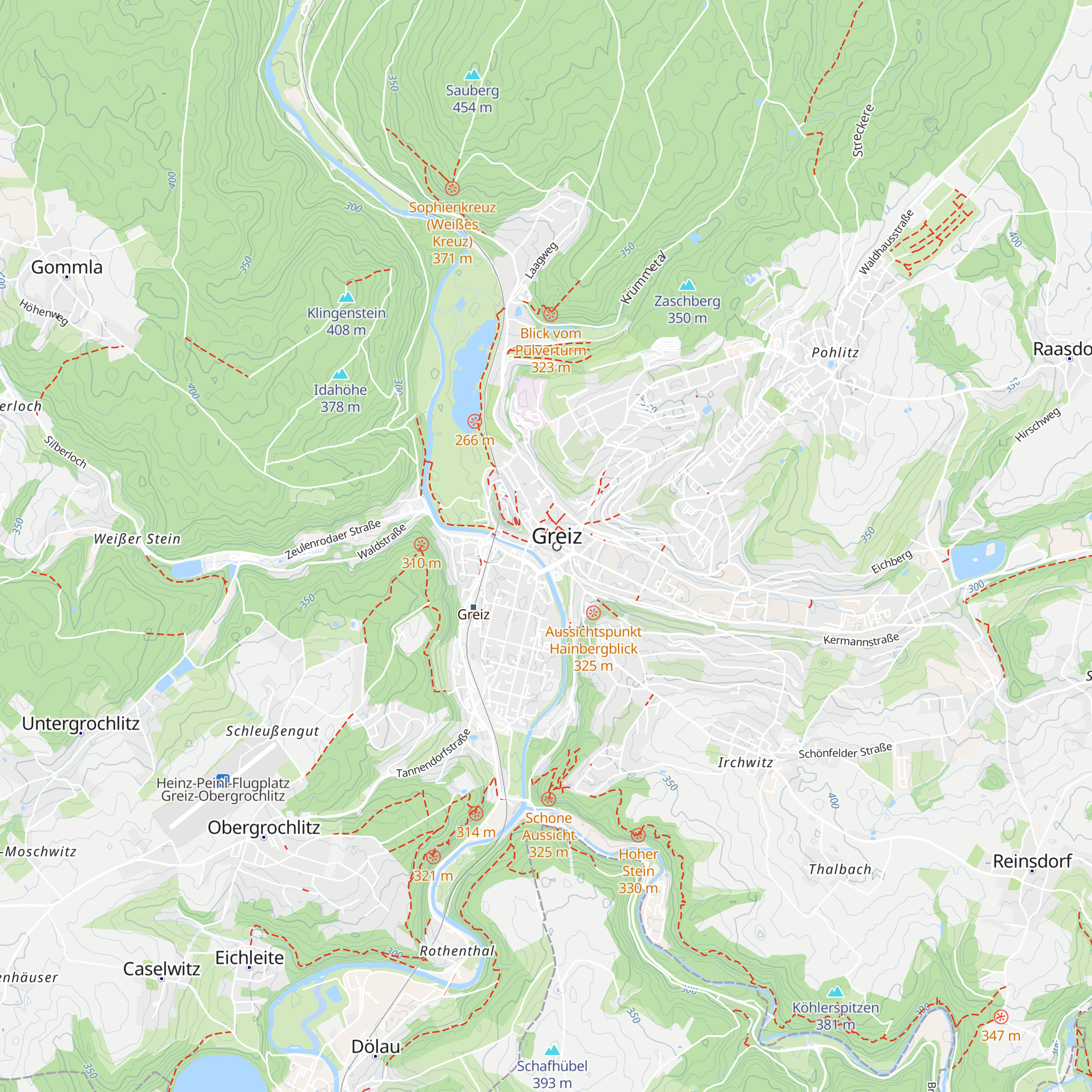 Tourist-Information Greiz map