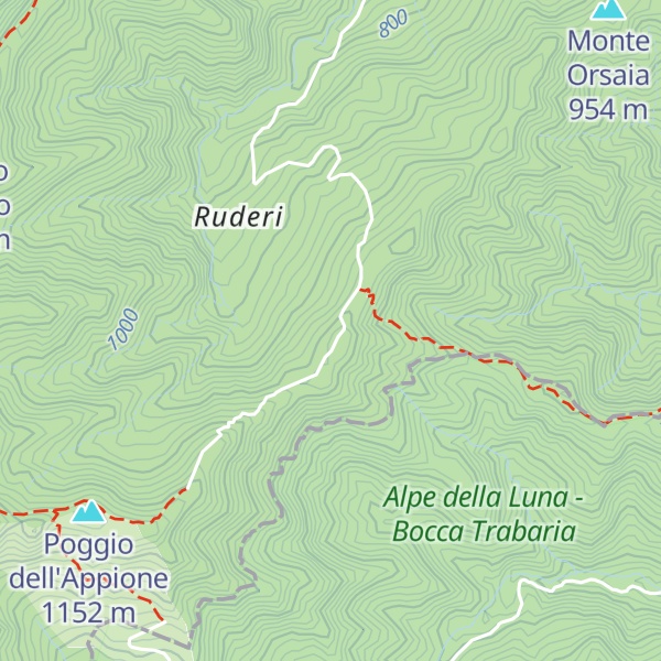 Map of Colle delle Quarantelle
