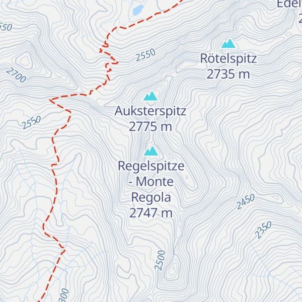 Map of Regelspitze - Monte Regola