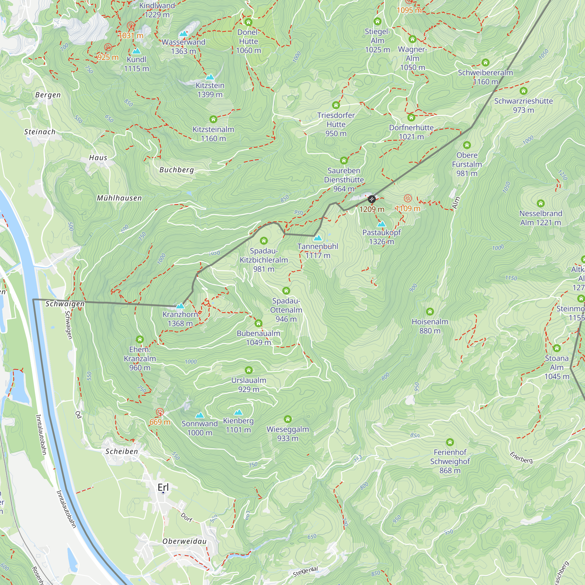 Polzhagl Alm map