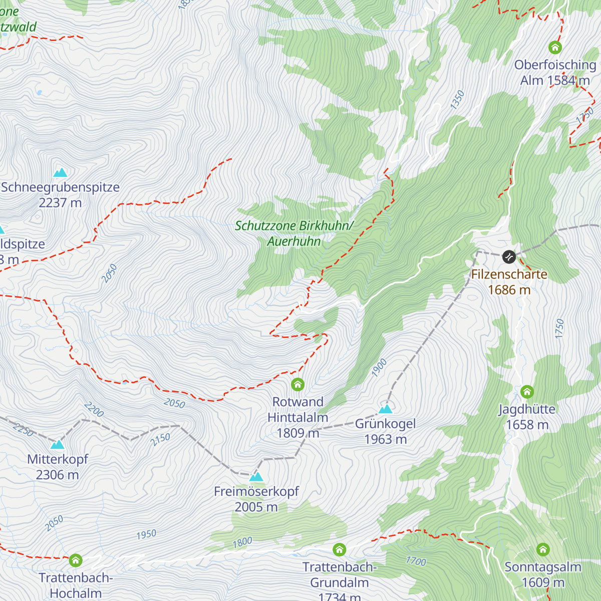 Rotwand-Alm map