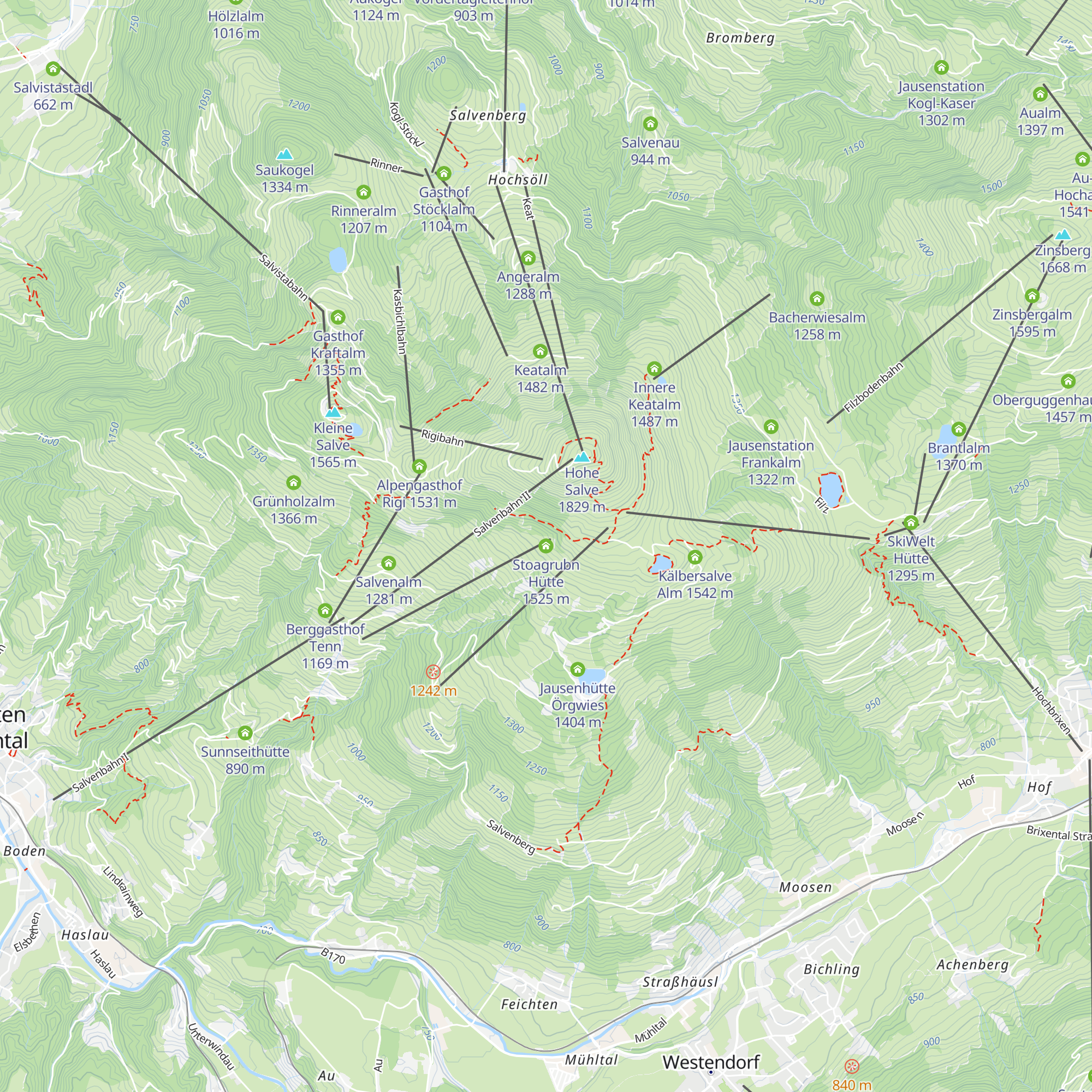 Stoagrubn Hütte map