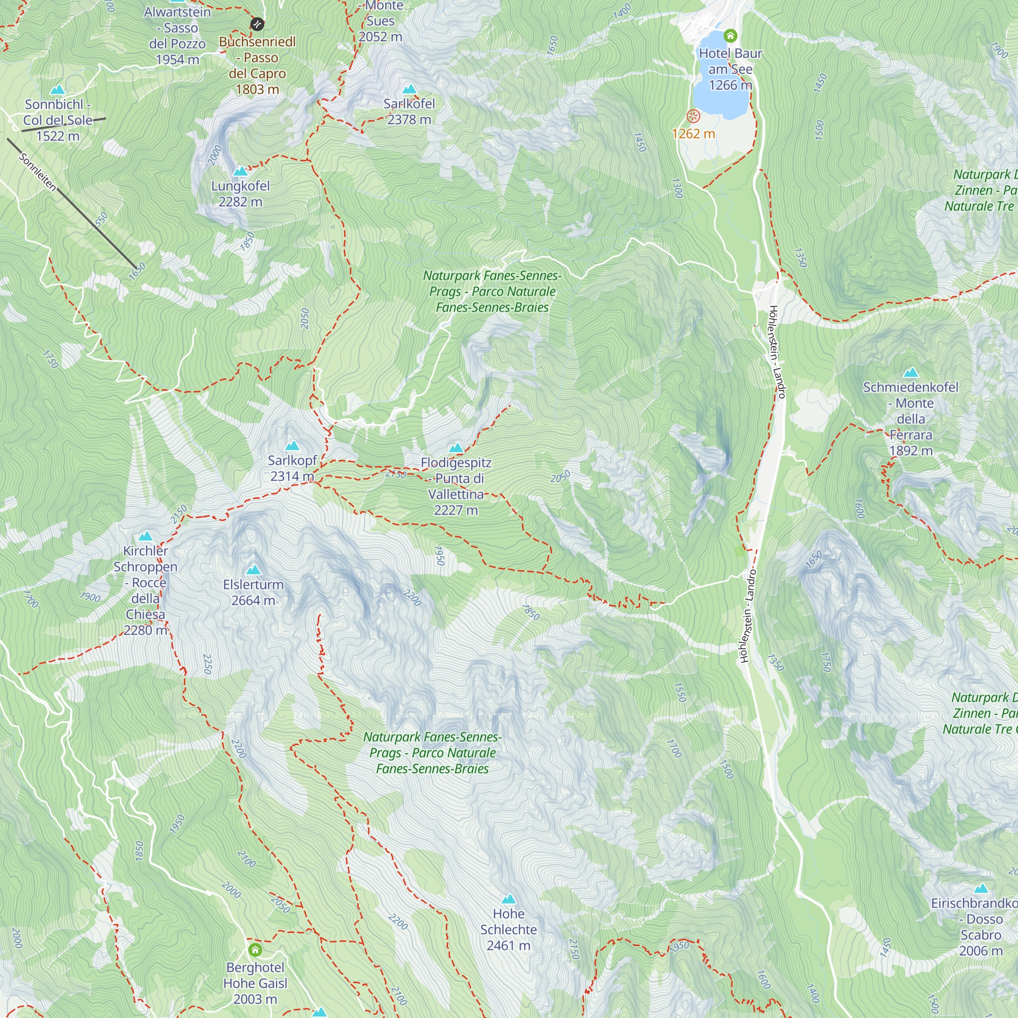 Flodigealm - Malga Flodige map