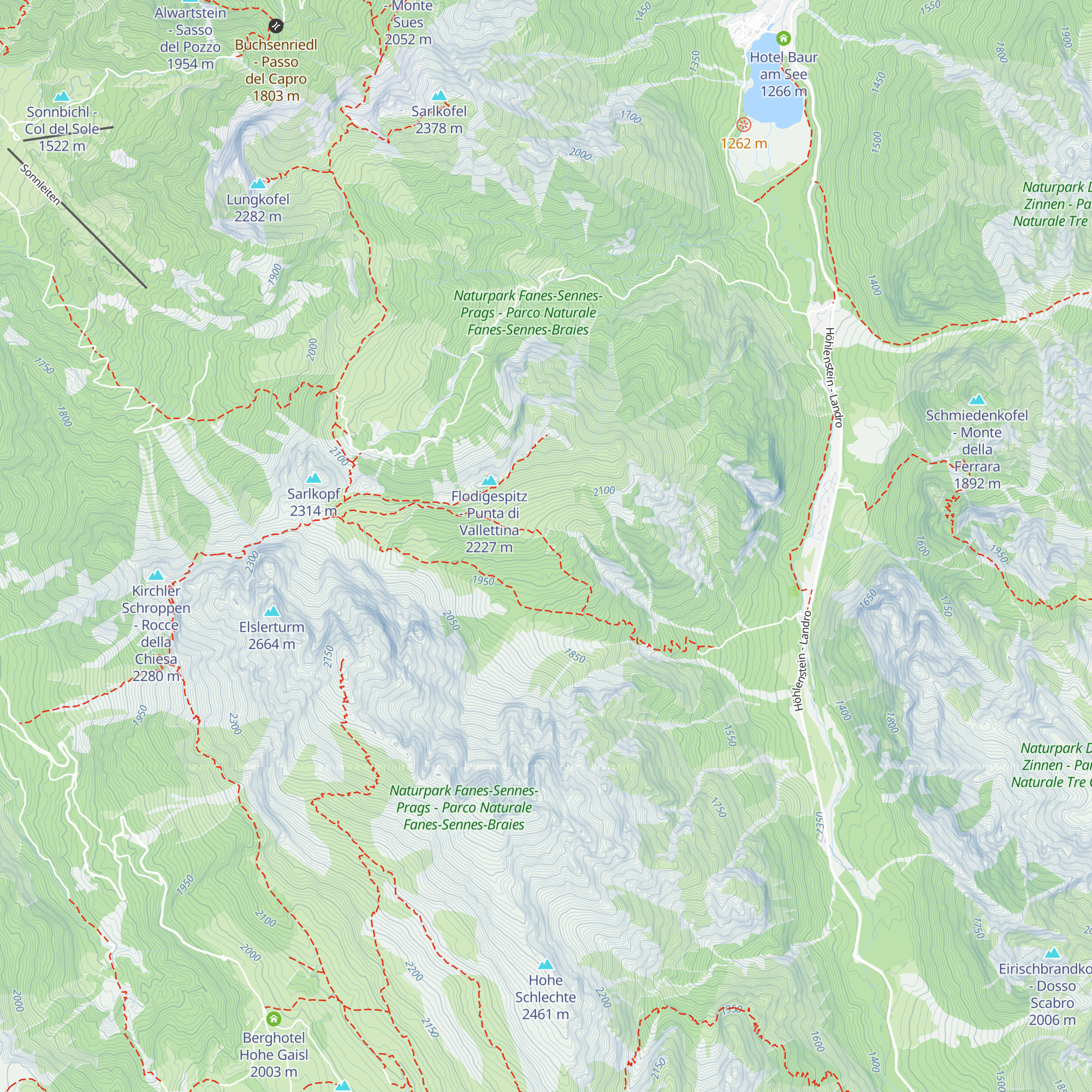 Flodigealm - Malga Flodige map