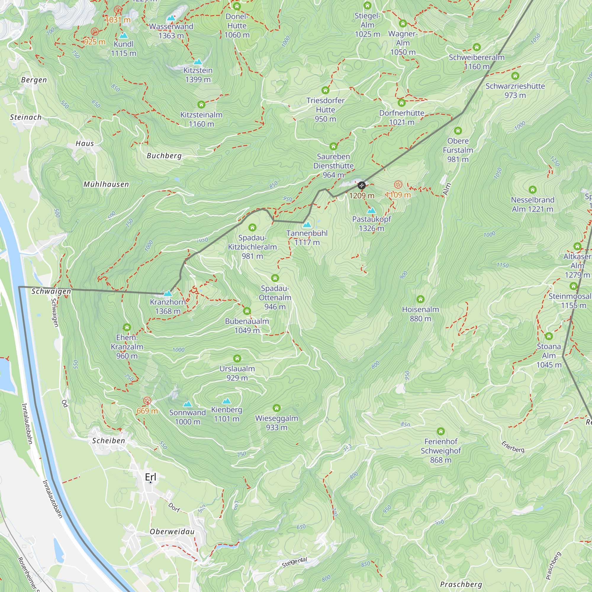 Hintermairalm map