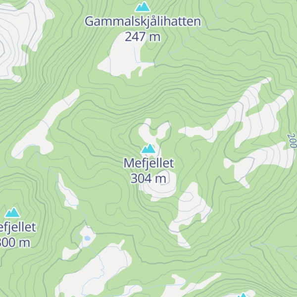 Map of Mefjellet