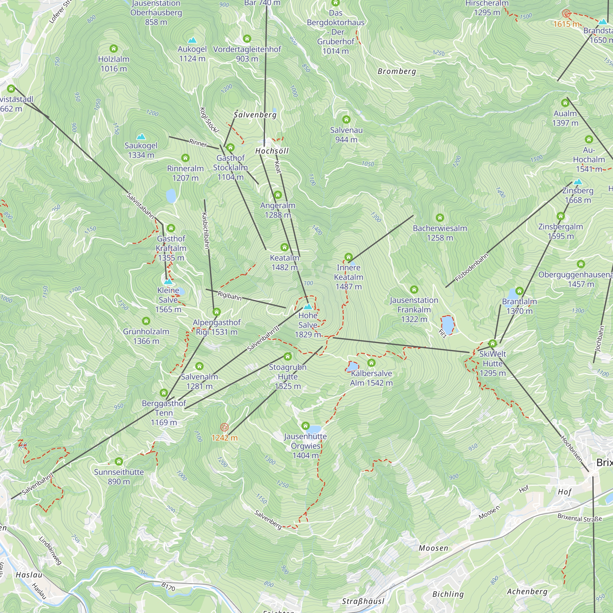 Gipfelalm Hohe Salve map