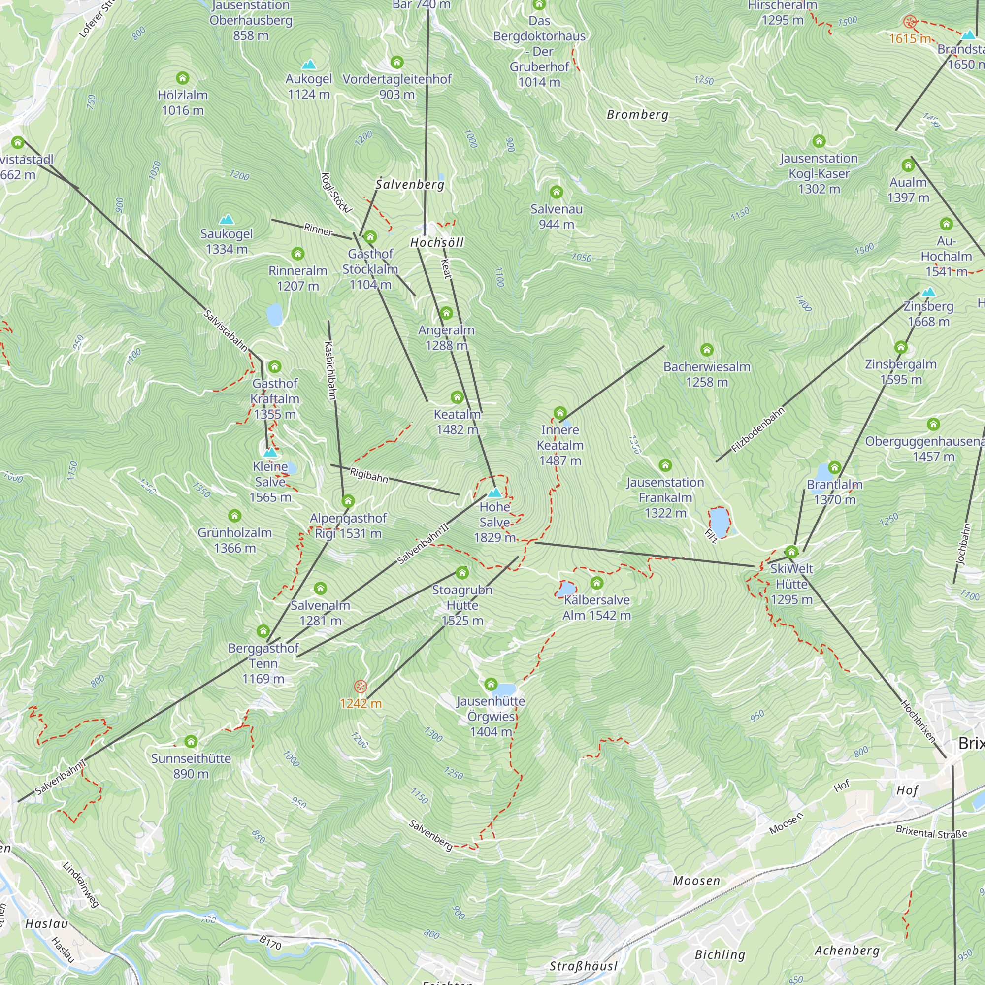 Gipfelalm Hohe Salve map