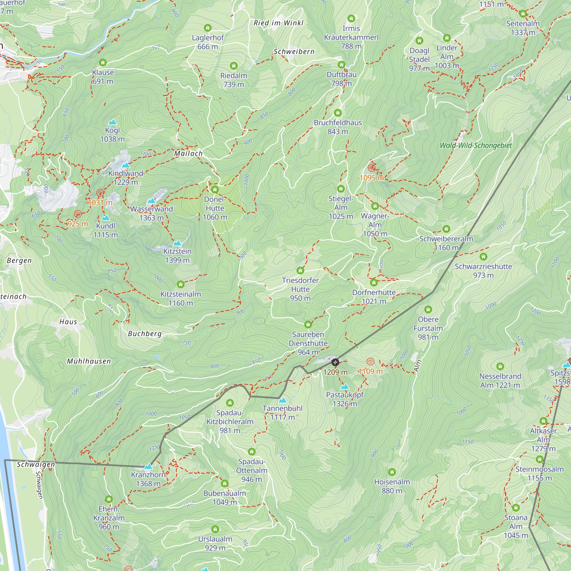 Hammermeister Alm map