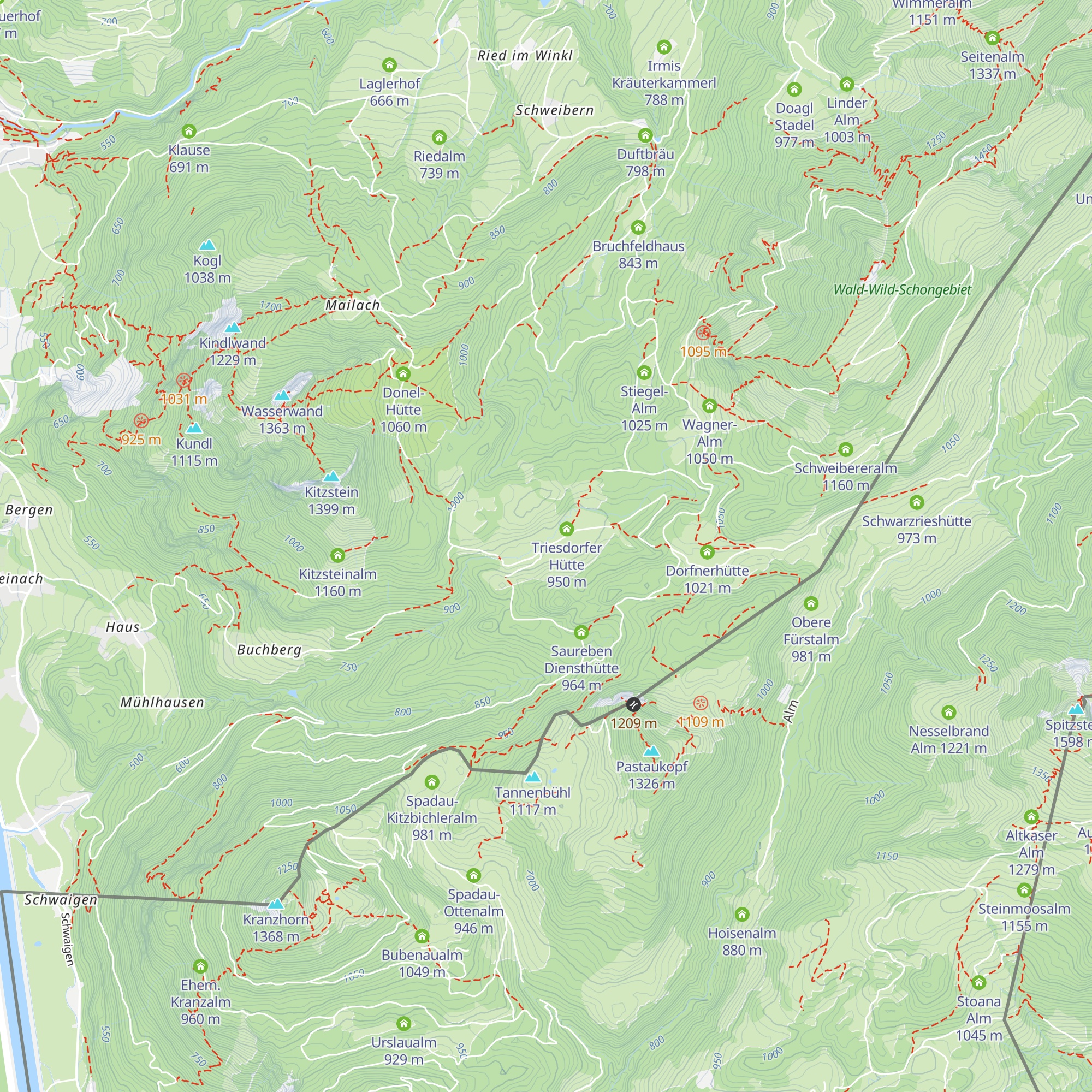 Euzenauer Alm map