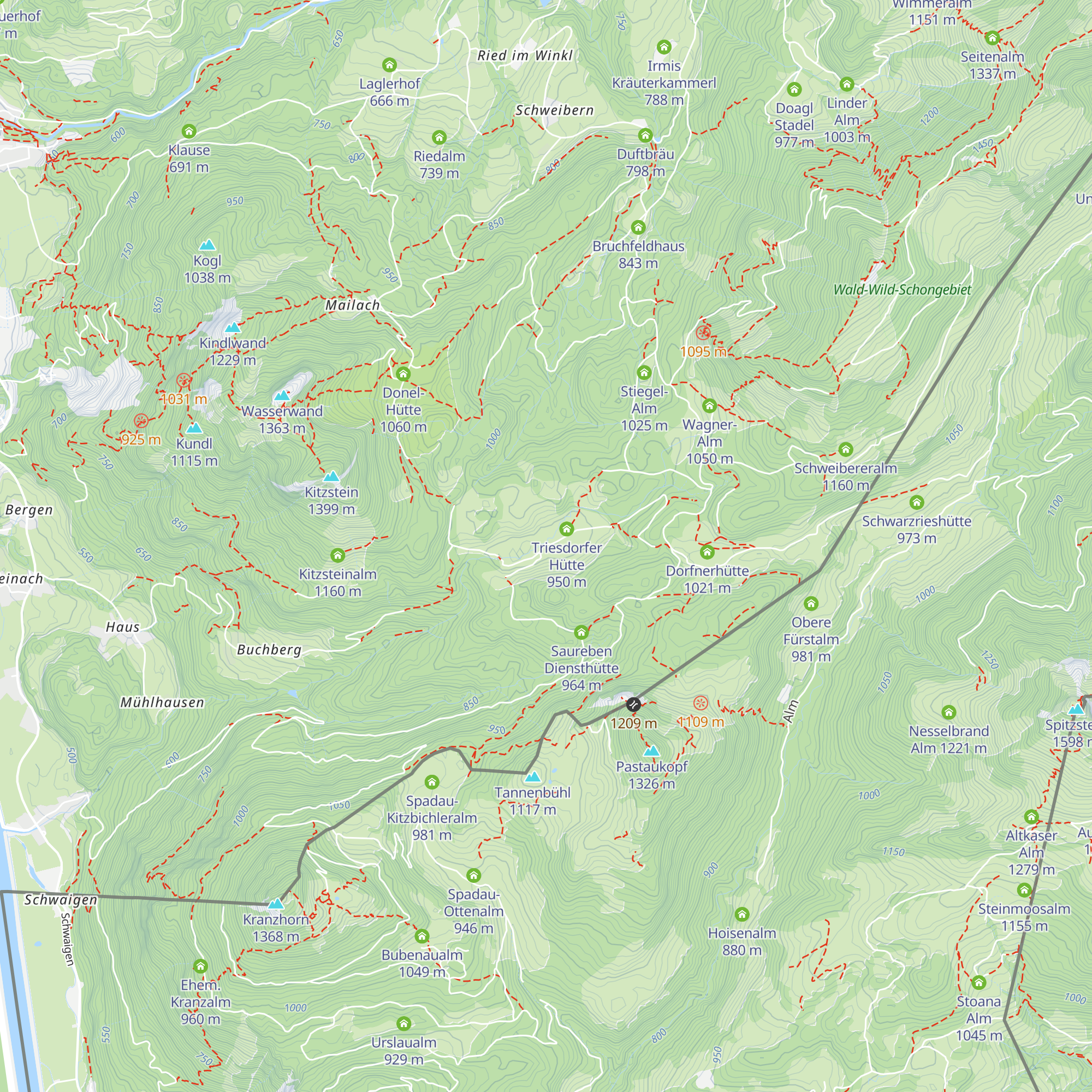 Euzenauer Alm map