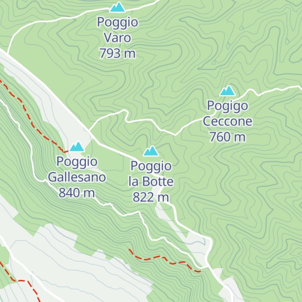 Map of Poggio la Botte